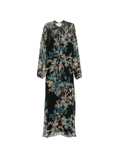 Forte Forte floral-print tie-neck dress Black 15126MYDRESS