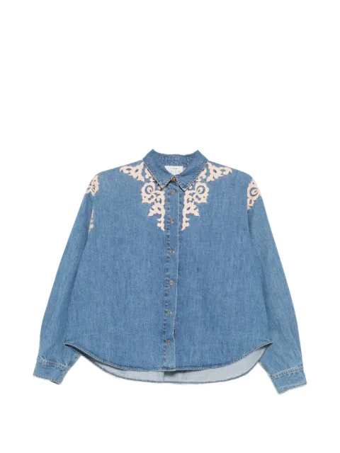 Forte Forte embroidered-yoke denim shirt Blue 15036MYSHIRT