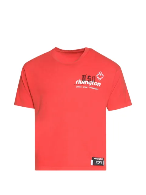 RRR123 Membership USO logo-graphic T-shirt Red MUSOSS60
