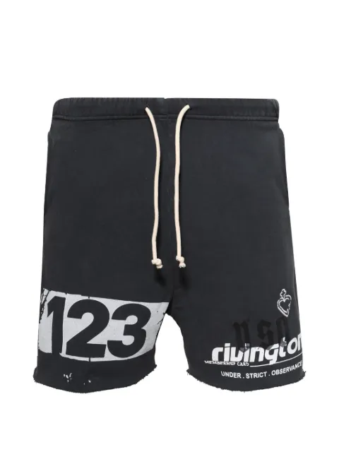 RRR123 Membership Uso drawstring shorts Black MUSOSH00