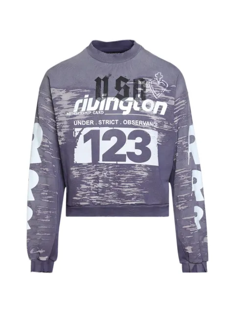 RRR123 Membership Uso graphic-print sweatshirt Purple MUSOCN70