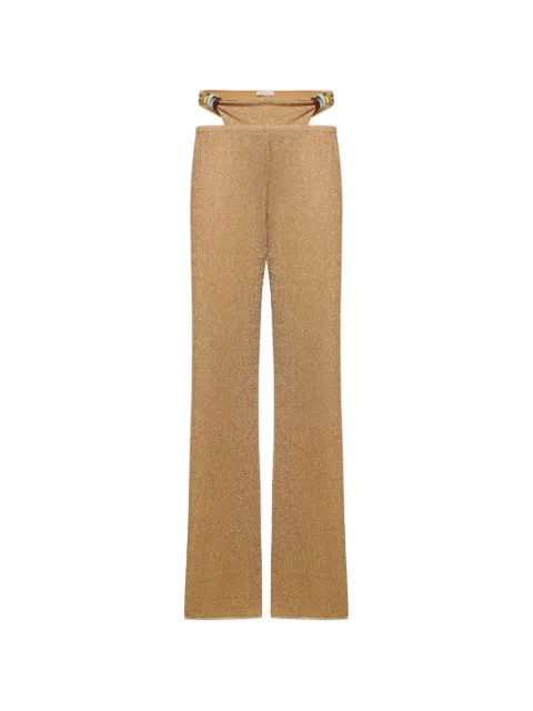 Oséree Lumière Multi-Ring cut-out trousers Gold ALS261