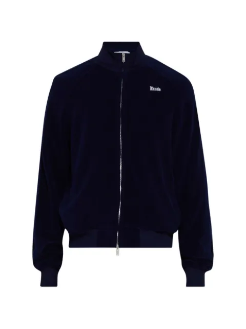 RHUDE Hamptons Towel full-zip sweater Blue RHPS26JA02114