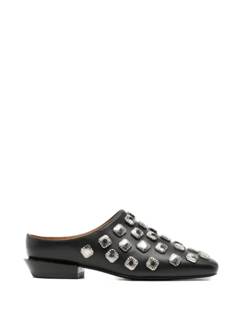 Toga Pulla stud-embellished leather mules Black FTGPW148909009