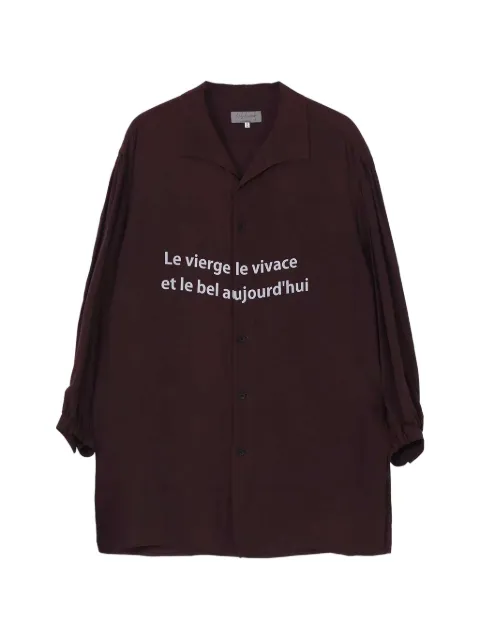 Yohji Yamamoto long sleeve shirt Brown HKB492281