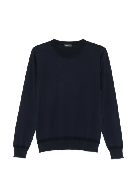 Cenere GB crew-neck long-sleeve sweater Blue 0316C1001