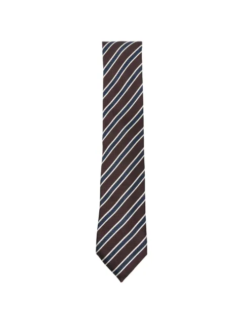 Zegna diagonal-stripe tie Red Z3C36TA31P8