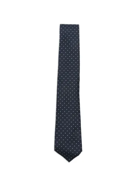 Dell'oglio Martin geometric-jacquard tie Blue 583