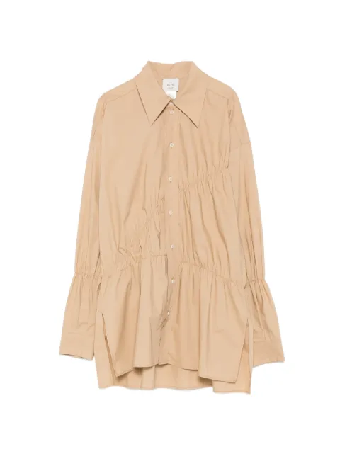 Alysi ruched poplin shirt Neutrals 116277P6235