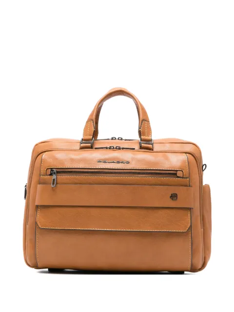 PIQUADRO Solm grained-leather laptop bag Neutrals CA7026S141