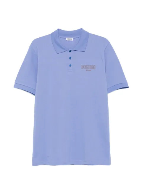 Moschino logo-print polo shirt Blue A16019420
