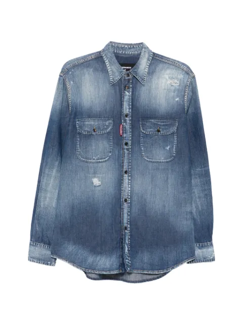 DSQUARED2 Canadian distressed denim shirt Blue S71DM0834S30341