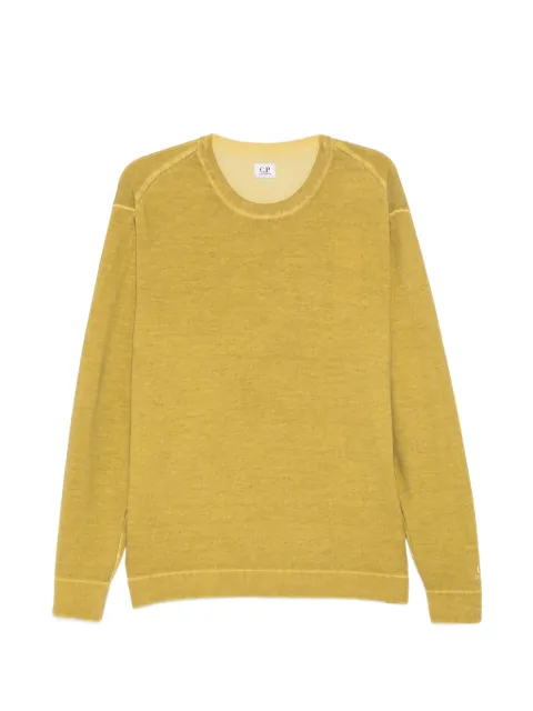C.P. Company cotton crepe double dyed crewneck sweater Green 20CMKN203A110646S246