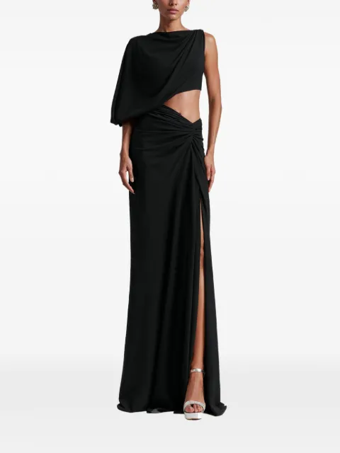 Gemy Maalouf cut-out draped dress Black EDSS241911LD