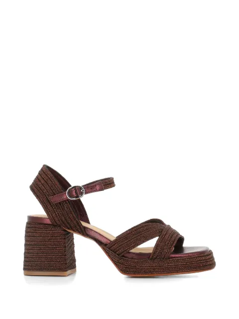 Castañer Vallita woven metallic sandals Brown 026223