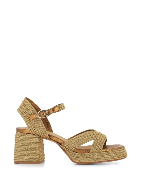 Castañer Vallita braided crossover-strap sandals Gold 026223