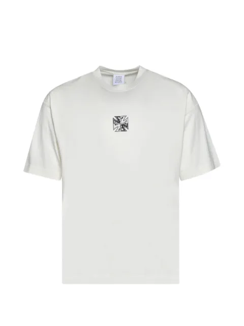 VETEMENTS Biker cross-logo T-shirt White ME76TR168V