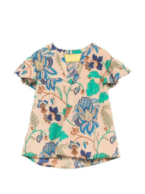PHILIPPA 1970 Wendy floral-print blouse Neutrals WENDYBLOUSE