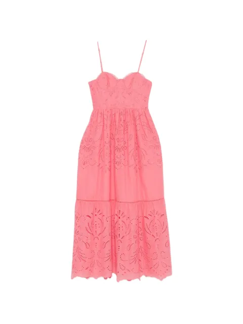 ERMANNO FIRENZE broderie-anglaise tiered maxi dress Pink D48EQ030EN0