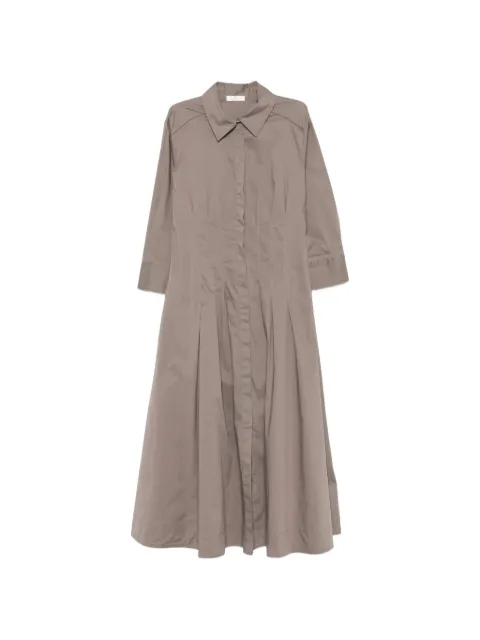 PANICALE pleated mini shirt dress Neutrals D381510AB