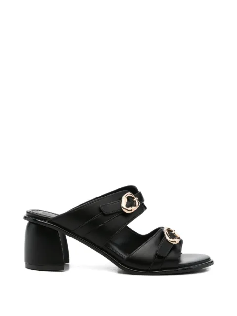 CAFèNOIR buckle-strap block-heel sandals Black C1MA9955