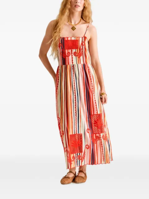 Carolina K Della striped dress Red 226SA11