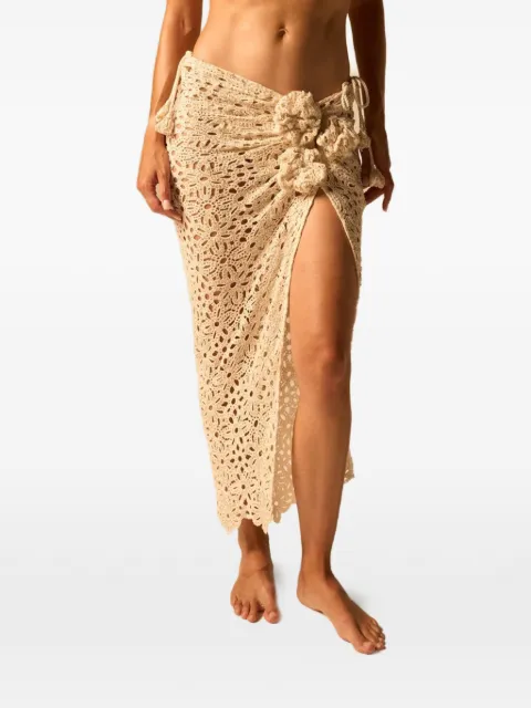 JBQ Coco floral tie side skirt Neutrals S088196