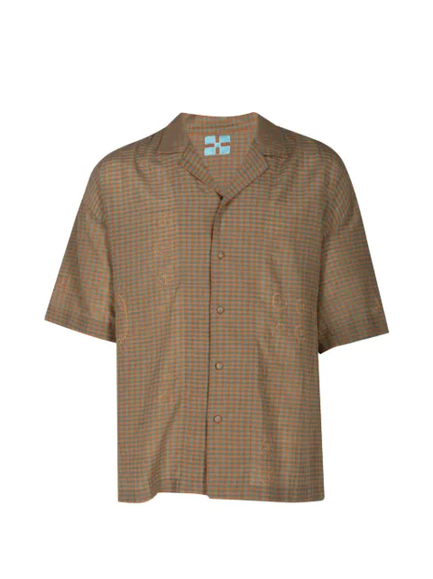 Aodress checked shirt Orange NO06