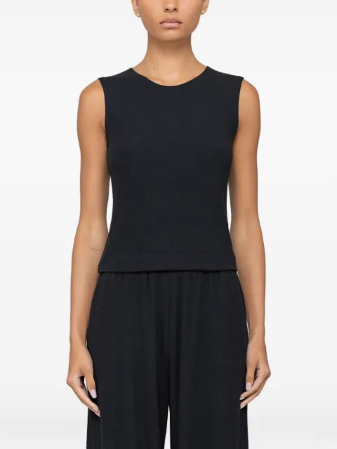 LESET Lauren ribbed top Black LT280ALAUREN