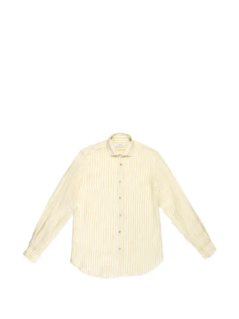 Boglioli striped long-sleeve shirt Yellow 610LSB6856