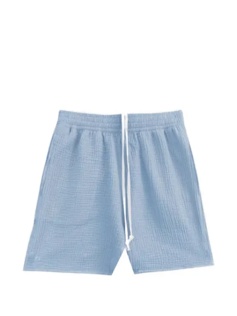 TRUE TRIBE drawstring textured shorts Blue 62034290