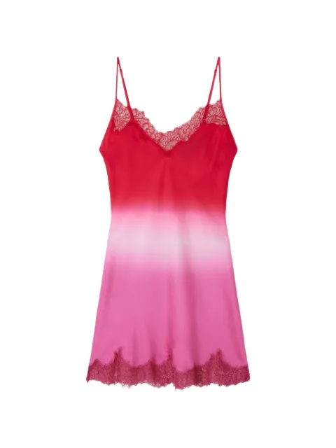 Mes Demoiselles Tina Tina lace-trim mini dress Pink 26STINA