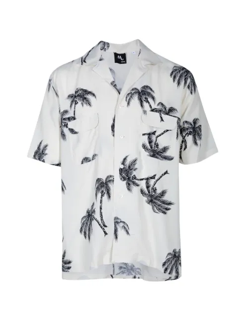 Doppiaa palm tree-print shirt White AB55050203