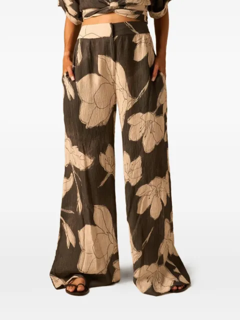 JBQ floral-print trousers Brown P090184