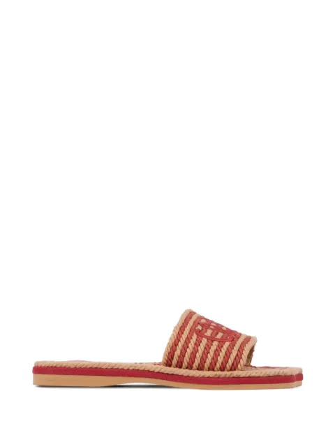 Chloé logo-embroidered sandals Neutrals CH26U19AXP