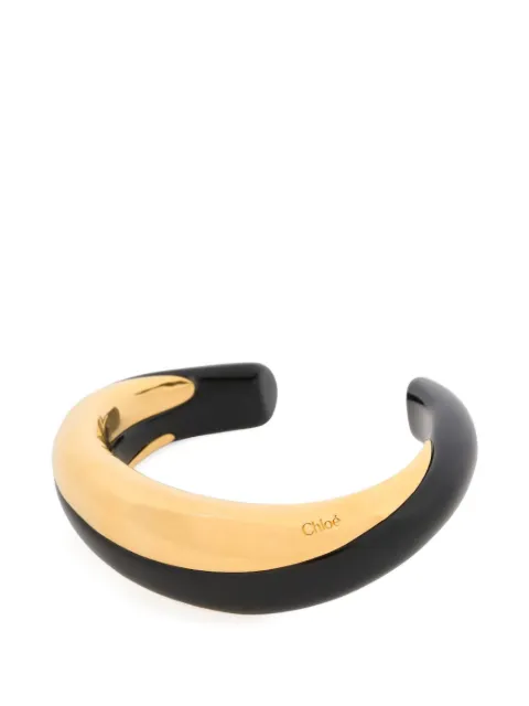 Chloé Glaze Cuff ivory gold bracelet Gold CH26UJB12RSB