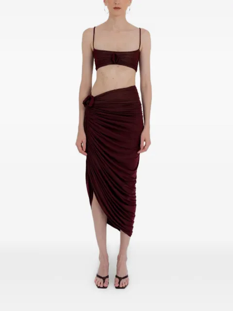 Maygel Coronel Medusa draped skirt set Red SET022