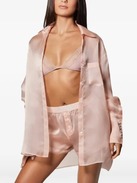 Kiki de Montparnasse Organza long sleeve shirt Pink R262TP120