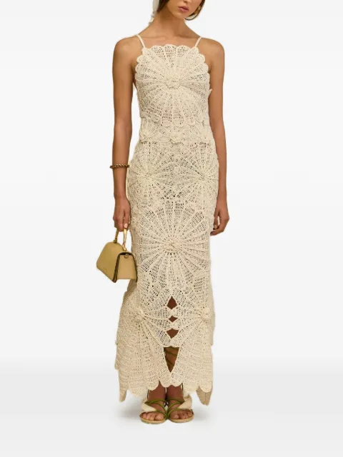 Cult Gaia Elif crochet floral maxi dress Neutrals DR32610YN1543OWHM
