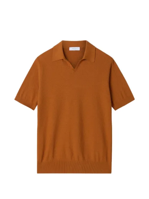 Boglioli fine-knit polo shirt Orange 91571TSB4801