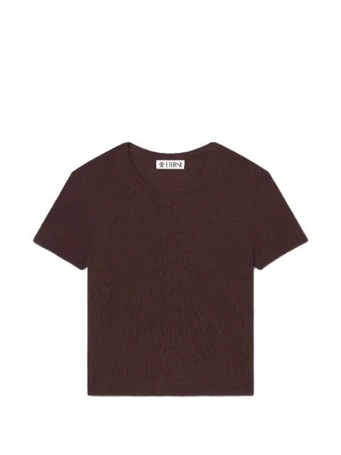 ETERNE short-sleeve cashmere T-shirt Brown ESC00212