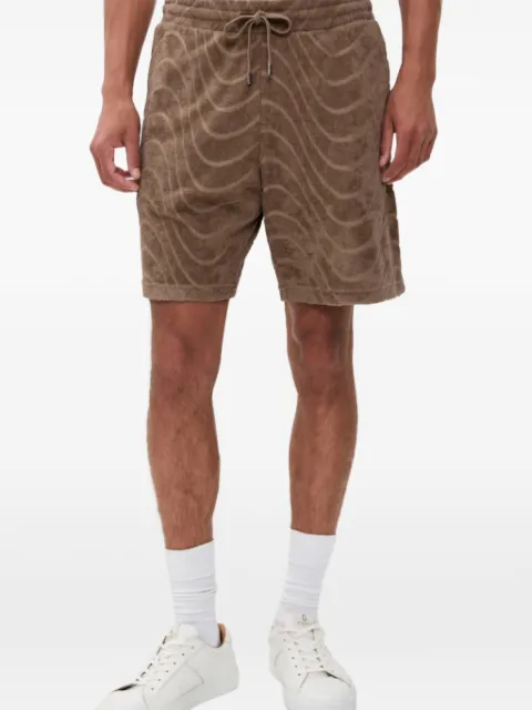 Frescobol Carioca wave-pattern shorts Brown 2723250