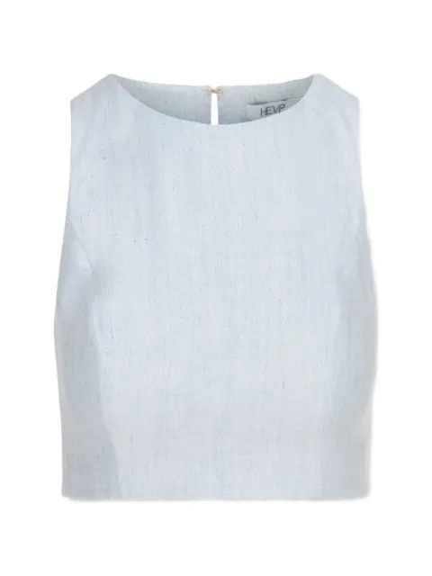 HEVRON Terrel cropped top Blue HSP26T092