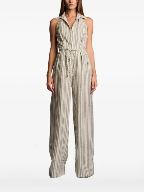 HEVRON striped halterneck top Neutrals HTP0463