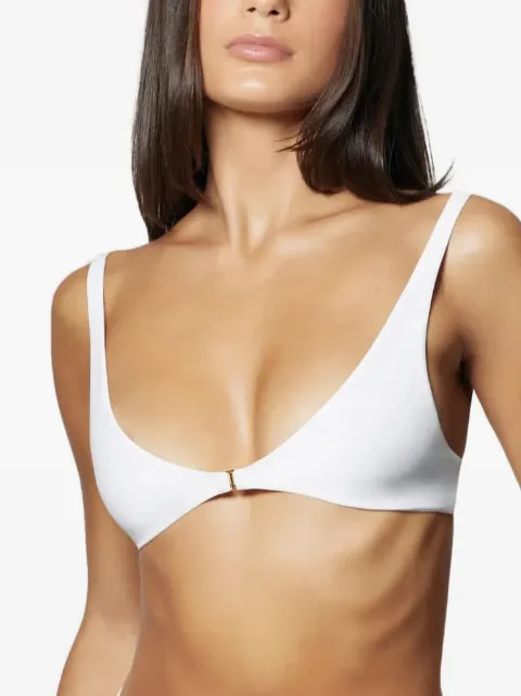 Kiki de Montparnasse Echauffe Swim bikini top White R2610ST013