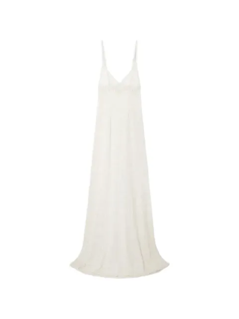 Kiki de Montparnasse crochet-knit sleeveless maxi dress Neutrals R26DR121