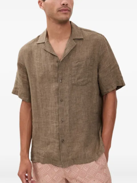 Frescobol Carioca Angelo pocket short-sleeve shirt Brown 2029250