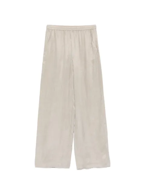 Emporio Armani elasticated-waist wide-leg trousers Neutrals EW003307AF20900