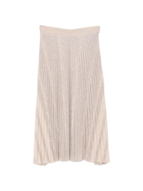 Forte Forte Il Plissé pleated midi skirt Neutrals 15093MYSKIRT