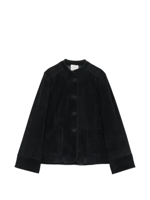 Forte Forte suede mandarin-collar jacket Black 15013MYJACKET